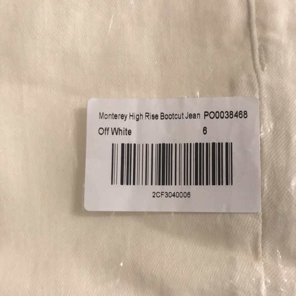 Boston Proper Monterey High Rise Bootcut Jean Off White - Picture 3 of 6